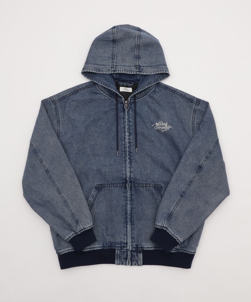 WEGO（ウィゴー）の「WEGO/ワーカーズフードブルゾン（デニムジャケット・メンズ・ワイン/スカイブルー/ブラック/ブラック系3・LARGE/MEDIUM）」の20枚目の写真