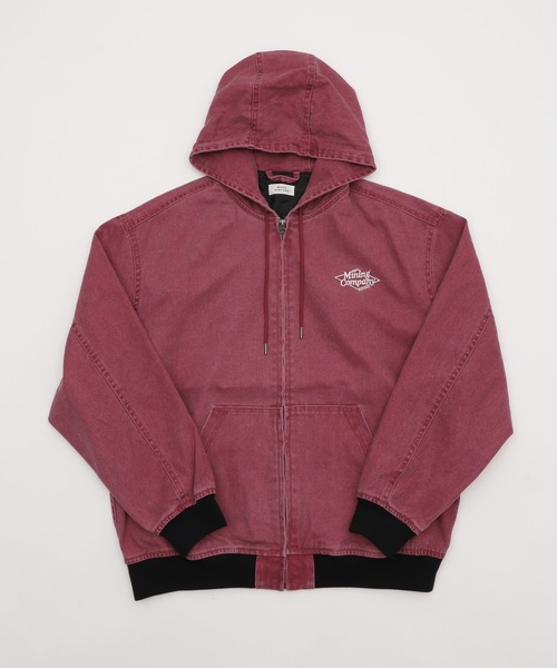 WEGO（ウィゴー）の「WEGO/ワーカーズフードブルゾン（デニムジャケット・メンズ・ワイン/スカイブルー/ブラック/ブラック系3・LARGE/MEDIUM）」の21枚目の写真