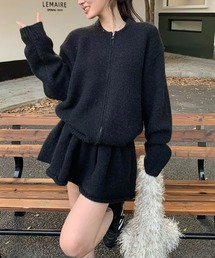 Auntie Rosa（アンティローザ）の「ブークレダブルジップルーズブルゾン＆フレアスカートセット（セットアップ）」