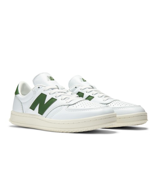 NEW BALANCE(ニューバランス)の「T500(スニーカー・レディース・ホワイト×グリーン・22.5cm/23.0cm/23.5cm/24.0cm/24.5cm/25.0cm/25.5cm/26.0cm/26.5cm/27.0cm/27.5cm/28.0cm/28.5cm/29.0cm)」の3枚目の写真