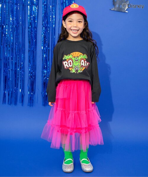 BREEZE（ブリーズ）の「【ジュニア対応】アシメチュールスカート（スカート・キッズ・ブラック/ピンク・140/120/100/90）」の8枚目の写真