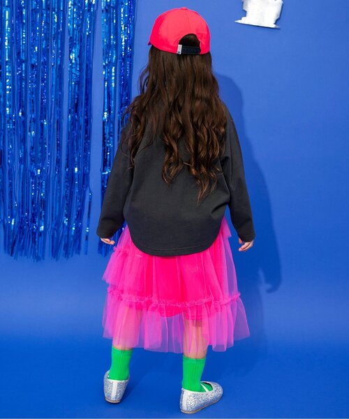 BREEZE（ブリーズ）の「【ジュニア対応】アシメチュールスカート（スカート・キッズ・ブラック/ピンク・140/120/100/90）」の9枚目の写真