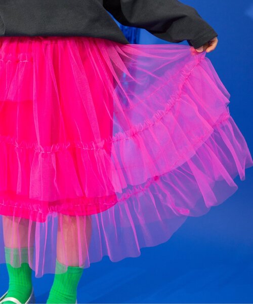 BREEZE（ブリーズ）の「【ジュニア対応】アシメチュールスカート（スカート・キッズ・ブラック/ピンク・140/120/100/90）」の10枚目の写真