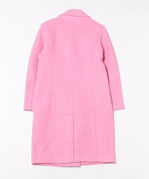 セール】ダブルブレストロングコート ピンク（チェスターコート
