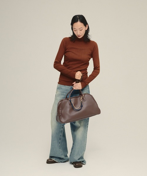 eL（エル）の「【eL】14G Glitter TurtleNeck Pullover/582411（ニット/セーター・レディース・ブラック/ネイビー/ブラウン・FREE）」の9枚目の写真