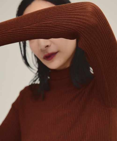 eL（エル）の「【eL】14G Glitter TurtleNeck Pullover/582411（ニット/セーター・レディース・ブラック/ネイビー/ブラウン・FREE）」の12枚目の写真