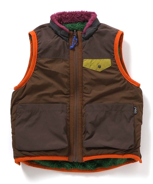 F.O.KIDS（エフオーキッズ）の「F.O.KIDS/エフオーキッズ リバーシブルボアベスト（ベスト・キッズ・アイボリー/チャコール/レインボー/レッド・130/120/140）」の15枚目の写真