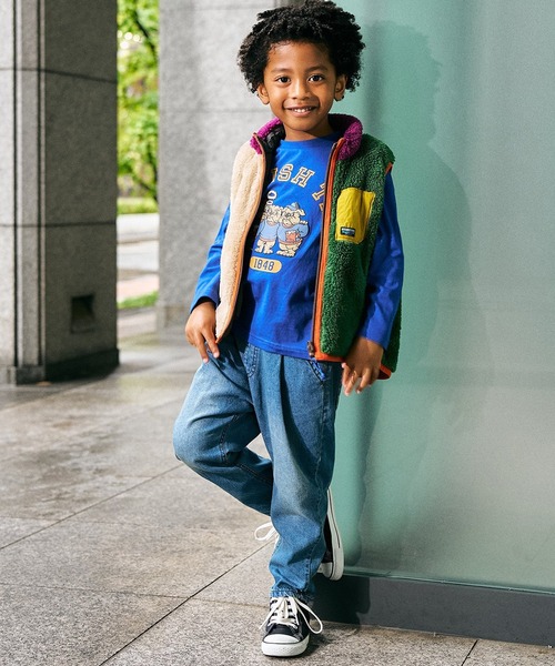 F.O.KIDS（エフオーキッズ）の「F.O.KIDS/エフオーキッズ リバーシブルボアベスト（ベスト・キッズ・アイボリー/チャコール/レインボー/レッド・130/120/140）」の13枚目の写真