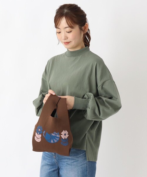 one'sterrace(ワンズテラス)の「FIKA ニットバッグ(トートバッグ・レディース・ダークブラウン系8/ベージュ系8・99)」の12枚目の写真