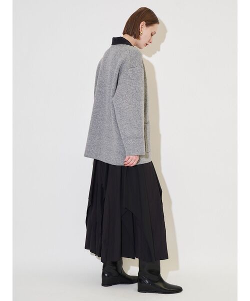 ELENDEEK（エレンディーク）の「バイカラーニットジャケット（ブルゾン