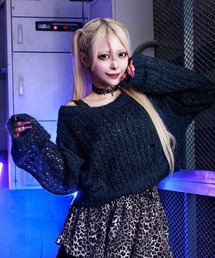 モヘアニット」に該当するカーディガン/ボレロ（ブルー・ネイビー/青色