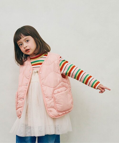 ジュニア対応】ほわほわ中綿のライトキルティングベスト（ベスト）｜p