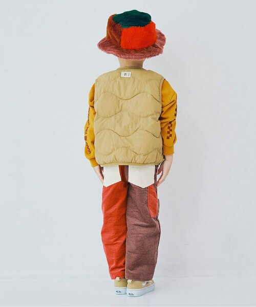 p.premier（ピードットプルミエ）の「【ジュニア対応】ほわほわ中綿のライトキルティングベスト（ベスト・キッズ・ベージュ/ピンク/ブラック/カーキ・80/90/100/110/120/130/140）」の12枚目の写真