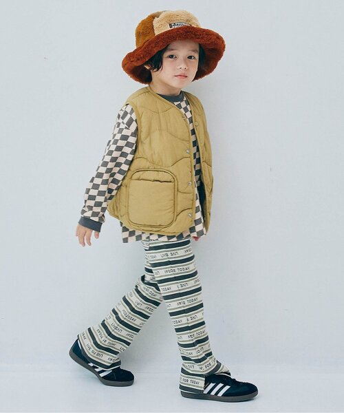 p.premier（ピードットプルミエ）の「【ジュニア対応】ほわほわ中綿のライトキルティングベスト（ベスト・キッズ・ベージュ/ピンク/ブラック/カーキ・80/90/100/110/120/130/140）」の13枚目の写真