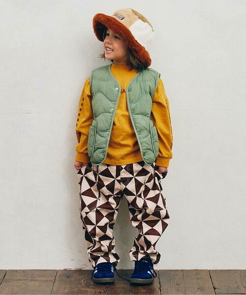 p.premier（ピードットプルミエ）の「【ジュニア対応】ほわほわ中綿のライトキルティングベスト（ベスト・キッズ・ベージュ/ピンク/ブラック/カーキ・80/90/100/110/120/130/140）」の22枚目の写真