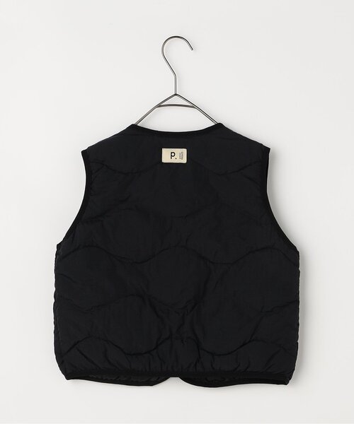 p.premier（ピードットプルミエ）の「【ジュニア対応】ほわほわ中綿のライトキルティングベスト（ベスト・キッズ・ベージュ/ピンク/ブラック/カーキ・80/90/100/110/120/130/140）」の7枚目の写真