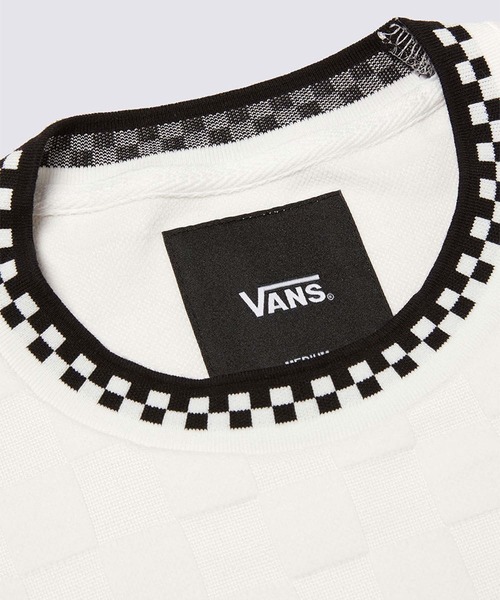 VANS(バンズ)の「ジャガードチェッカー クルートップ / JACQUARD CHECKER CREW marshmal VN000KC6FS81(スウェット・メンズ・オフホワイト・LARGE/MEDIUM/X-LARGE/XX-LARGE)」の4枚目の写真