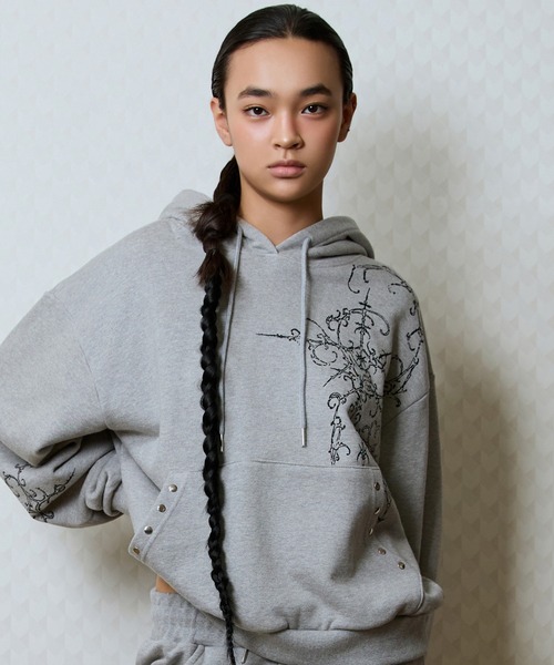 LUVISTRUE チャコールグレー ジップアップパーカー BASIC HOOD ZIP UP（パーカー）｜LUVISTRUE（ラヴイズトゥルー）の