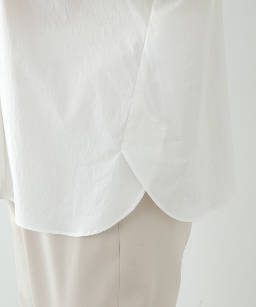 2025美品★ドローイングナンバーズ　スキッパーロングスリーブシャツ　38 白 2025美品☆ドローイングナンバーズ スキッパーロングスリーブ