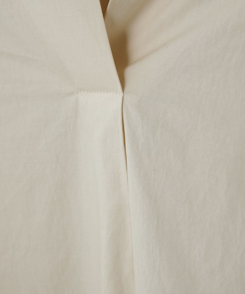 Drawing Numbers(ドローイング ナンバーズ)の「【Drawing Numbers】スキッパーロングスリーブシャツ(シャツ/ブラウス・レディース・ベージュ/ホワイト・38)」の8枚目の写真