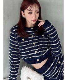 ネイビー ツイード」に該当するカーディガン/ボレロファッション