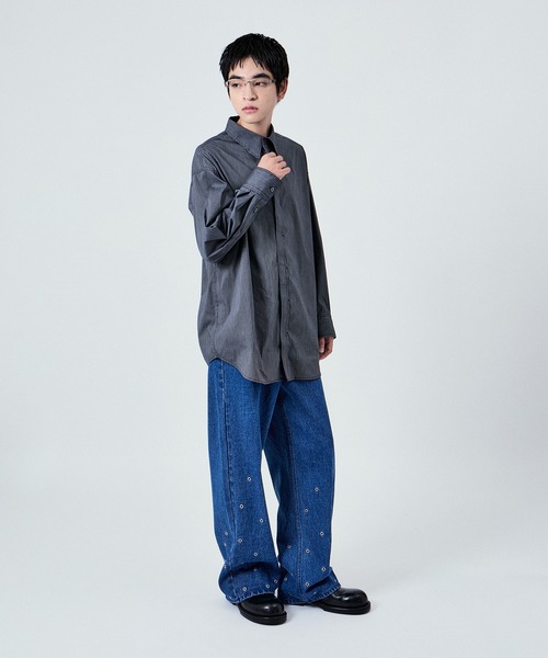 M TO R（ムウトアール）の「70s BOXY OVERSIZE SHIRTS UNISEX（シャツ/ブラウス・レディース・ブラック系その他2/クリーム/ブラック系その他・38/40/42）」の11枚目の写真