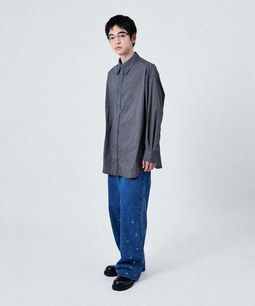 M TO R（ムウトアール）の「70s BOXY OVERSIZE SHIRTS UNISEX（シャツ/ブラウス・レディース・ブラック系その他2/クリーム/ブラック系その他・38/40/42）」の13枚目の写真