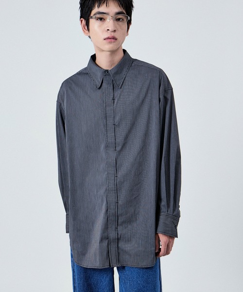 M TO R（ムウトアール）の「70s BOXY OVERSIZE SHIRTS UNISEX（シャツ/ブラウス・レディース・ブラック系その他2/クリーム/ブラック系その他・38/40/42）」の14枚目の写真