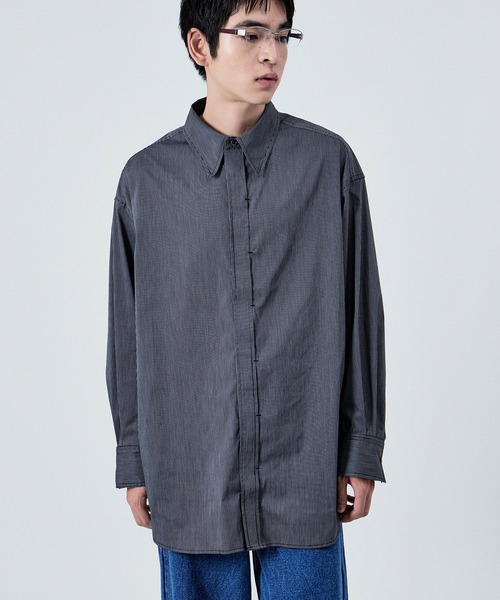 M TO R（ムウトアール）の「70s BOXY OVERSIZE SHIRTS UNISEX（シャツ/ブラウス・レディース・ブラック系その他2/クリーム/ブラック系その他・38/40/42）」の15枚目の写真