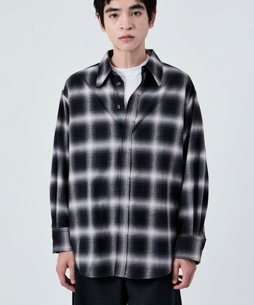 M TO R（ムウトアール）の「70s BOXY OVERSIZE SHIRTS UNISEX（シャツ/ブラウス・レディース・ブラック系その他2/クリーム/ブラック系その他・38/40/42）」の6枚目の写真