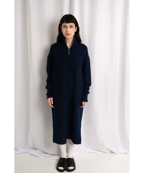 CAROUSE LAMBRA（ケラウズランブラ）の「LS HALF ZIP DRESS（ワンピース・レディース・グレー/ネイビー/レッド・FREE）」の2枚目の写真