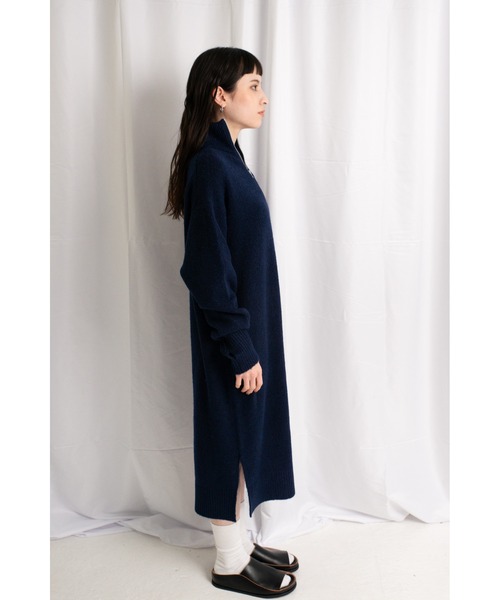 CAROUSE LAMBRA（ケラウズランブラ）の「LS HALF ZIP DRESS（ワンピース・レディース・グレー/ネイビー/レッド・FREE）」の8枚目の写真