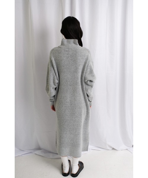 CAROUSE LAMBRA（ケラウズランブラ）の「LS HALF ZIP DRESS（ワンピース・レディース・グレー/ネイビー/レッド・FREE）」の9枚目の写真