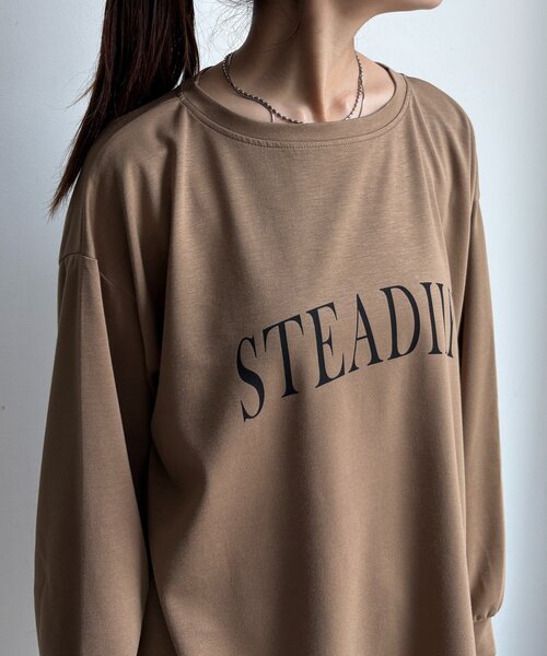 DouDou(ドゥドゥ)の「前後ロゴポンチョプルオーバー(Tシャツ/カットソー・レディース・ブラック/ベージュ/オフホワイト・FREE)」の18枚目の写真