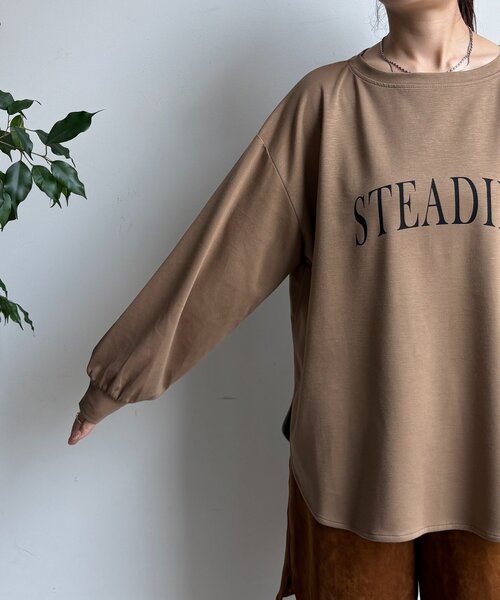 DouDou(ドゥドゥ)の「前後ロゴポンチョプルオーバー(Tシャツ/カットソー・レディース・ブラック/ベージュ/オフホワイト・FREE)」の19枚目の写真