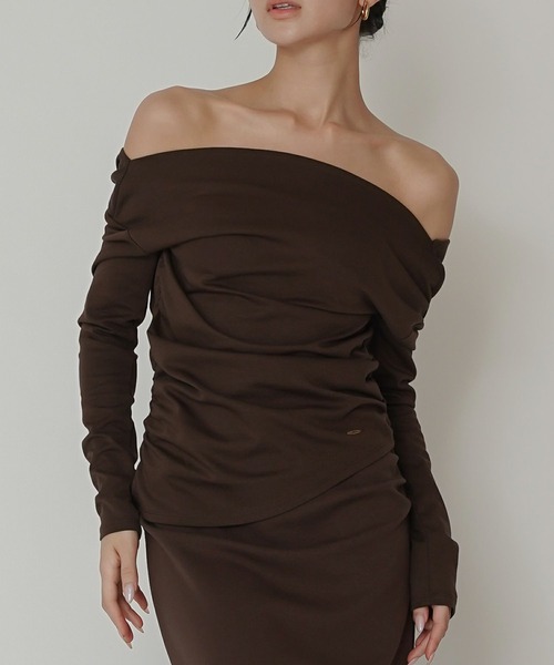 2WAY ドレープ アシンメトリー ヘム プルオーバー ( セットアップ可