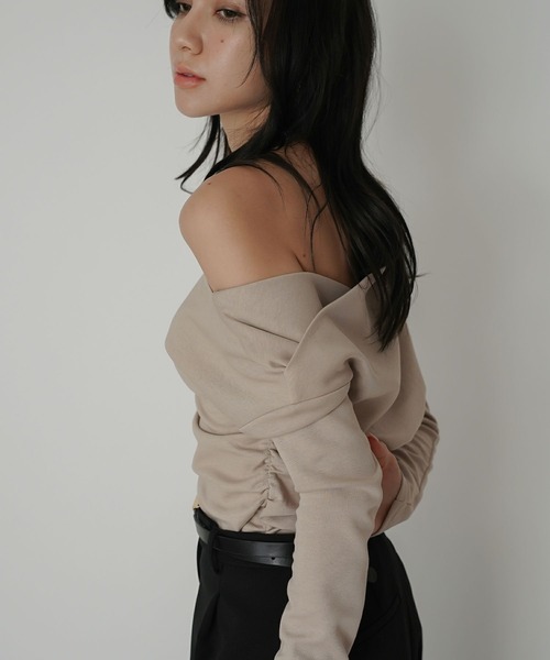 2WAY ドレープ アシンメトリー ヘム プルオーバー ( セットアップ可