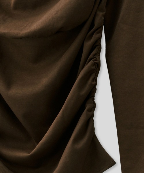 2WAY ドレープ アシンメトリー ヘム プルオーバー ( セットアップ可