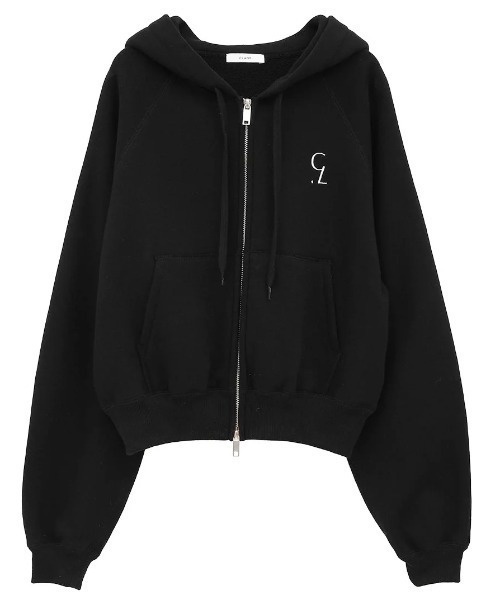 CLANE(クラネ)の「CLANE/クラネ/LOGO COMPACT ZIP HOODIE(パーカー・レディース・ホワイト/ブラック/グレー・1/2)」の2枚目の写真