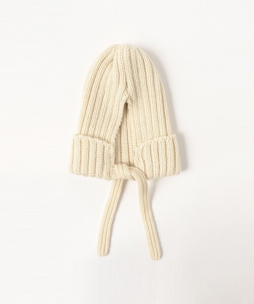 HIGHLAND 2000（ハイランドトゥーサウザンド）の「HIGHLAND 2000 / Bonnet with 23cm Tasseles（ニットキャップ/ビーニー・レディース・オフホワイト/ブラック・ONE SIZE）」の5枚目の写真