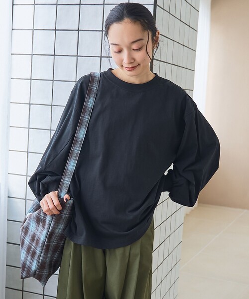 coen(コーエン)の「【再入荷・新色登場】USAコットンボリュームスリーブロンTEE(Tシャツ/カットソー・レディース・ブラック/オフホワイト/その他2/その他1・L/M)」の7枚目の写真