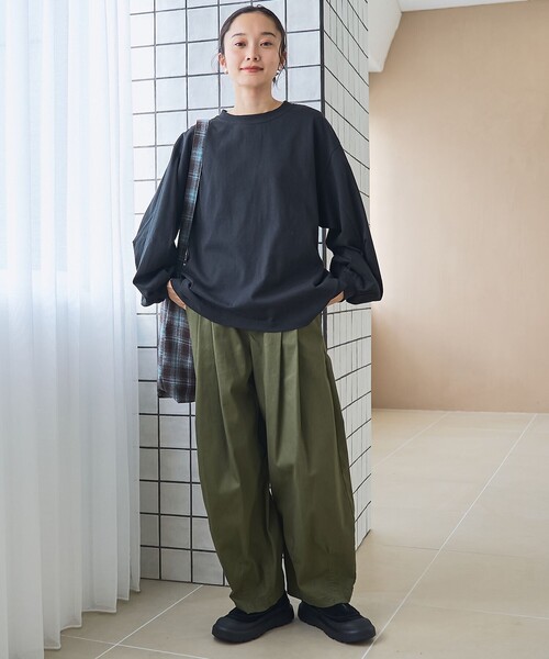 coen(コーエン)の「【再入荷・新色登場】USAコットンボリュームスリーブロンTEE(Tシャツ/カットソー・レディース・ブラック/オフホワイト/その他2/その他1・L/M)」の9枚目の写真