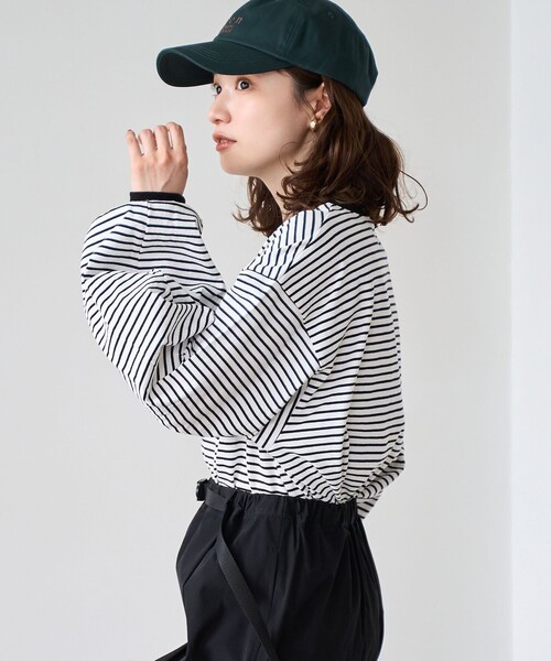 coen(コーエン)の「【再入荷・新色登場】USAコットンボリュームスリーブロンTEE(Tシャツ/カットソー・レディース・ブラック/オフホワイト/その他2/その他1・L/M)」の13枚目の写真