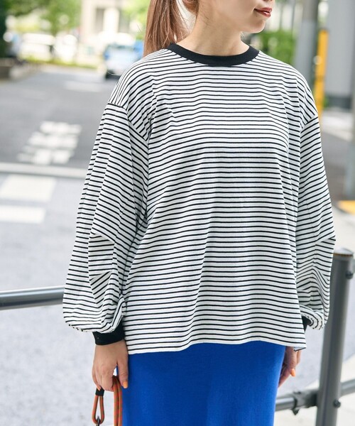 coen(コーエン)の「【再入荷・新色登場】USAコットンボリュームスリーブロンTEE(Tシャツ/カットソー・レディース・ブラック/オフホワイト/その他2/その他1・L/M)」の18枚目の写真