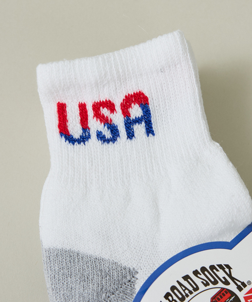Railroad Sock(レイルロードソック)の「【RAILROAD SOCK /レイルロードソック】 TEAM USAクォーターソックス 3足セット(ソックス/靴下・メンズ・ホワイト・1/2)」の5枚目の写真