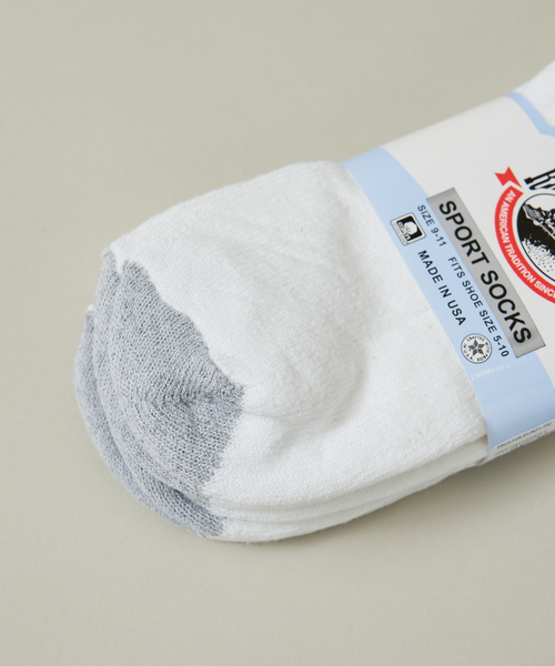 Railroad Sock(レイルロードソック)の「【RAILROAD SOCK /レイルロードソック】 TEAM USAクォーターソックス 3足セット(ソックス/靴下・メンズ・ホワイト・1/2)」の9枚目の写真