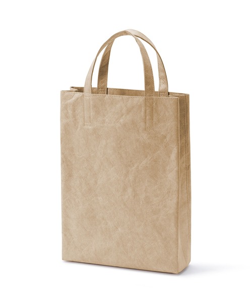 MUJI Labo(ムジラボ)の「〔MUJI Labo〕ペーパーライクトートバッグ 内ポケット付き(トートバッグ・メンズ・ベージュ/スミクロ/ブラック・FREE)」の3枚目の写真
