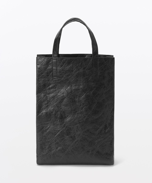MUJI Labo(ムジラボ)の「〔MUJI Labo〕ペーパーライクトートバッグ 内ポケット付き(トートバッグ・メンズ・ベージュ/スミクロ/ブラック・FREE)」の4枚目の写真