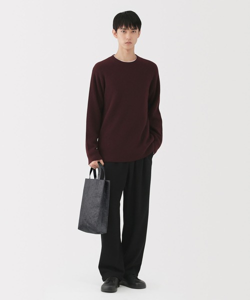 MUJI Labo(ムジラボ)の「〔MUJI Labo〕ペーパーライクトートバッグ 内ポケット付き(トートバッグ・メンズ・ベージュ/スミクロ/ブラック・FREE)」の16枚目の写真
