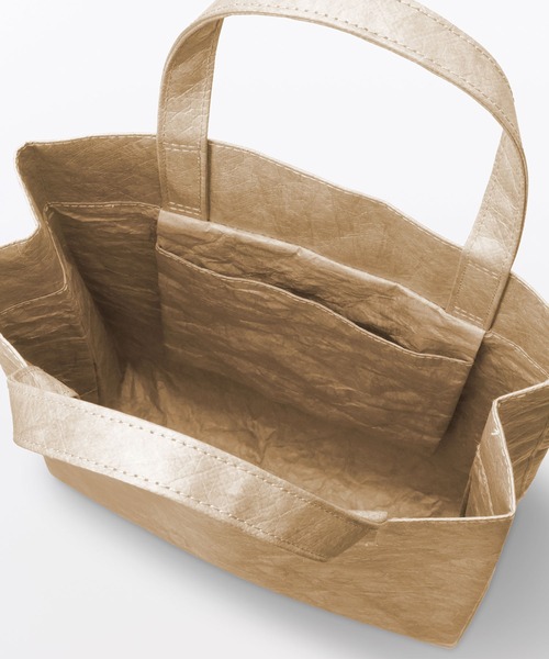 MUJI Labo(ムジラボ)の「〔MUJI Labo〕ペーパーライクトートバッグ 内ポケット付き(トートバッグ・メンズ・ベージュ/スミクロ/ブラック・FREE)」の19枚目の写真